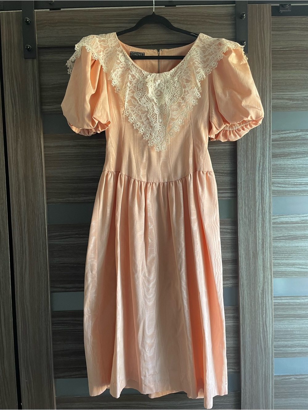Cachet Bari Protas 1980s Peachy Gunne Sax Style Cottagecore Midi Dress